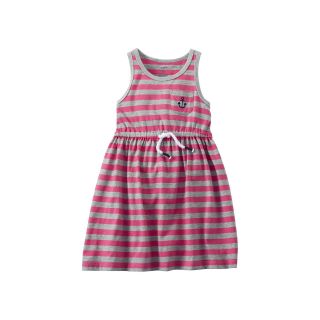Carters Carter s Striped Anchor Dress   Girls 5 6x, Gray/Pink, Gray/Pink, Girls