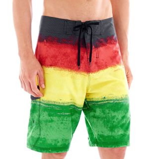 Burnside Colorblock Board Shorts, Green, Mens