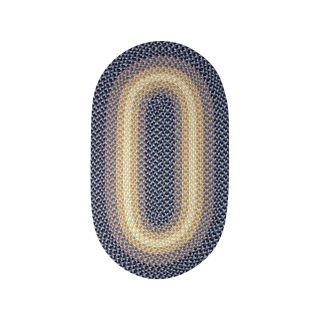 Westerly Reversible Braided Wool Oval Rugs, Navy