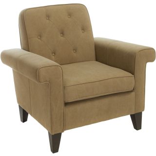 Moore Fabric Tufted Club Chair, Camel