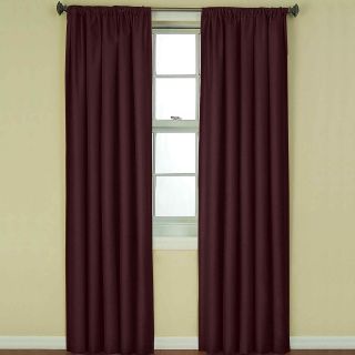 Eclipse Kendall Rod Pocket Thermal Blackout Curtain Panel, Aubergine