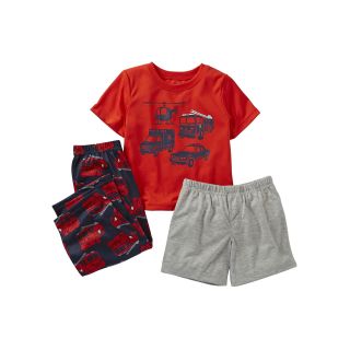 Carters 3 pc. Rescue Pajamas   Boys 2t 5t, Red, Red, Boys