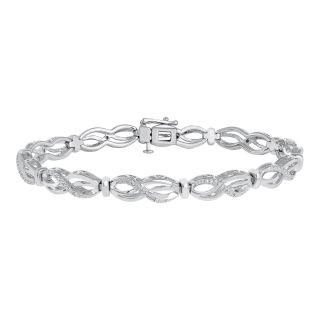1/10 CT. T.W. Diamond Infinity Bracelet, Womens