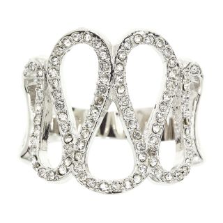 Bridge Jewelry Crystal Swirl Ring