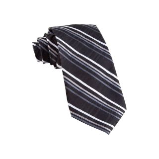 Stafford Oduya Grid Silk Tie, Black, Mens