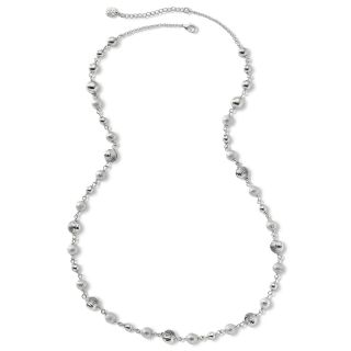 MONET JEWELRY Monet Silver Tone Long Beaded Necklace, Gray