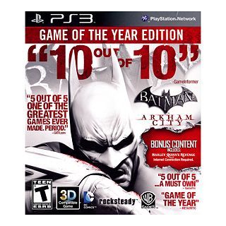PS3 Batman Arkham City Game of the Year Edition Video Game, Multi