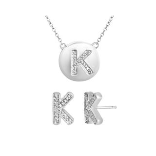 ONLINE ONLY   Diamond Addiction Diamond Accent Initial K Set, Womens