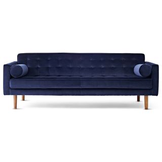 HAPPY CHIC BY JONATHAN ADLER Crescent Heights Tufted 85 Sofa, Navy