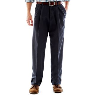 Haggar Work to Weekend No Iron Pleated Pants, Graphite, Mens