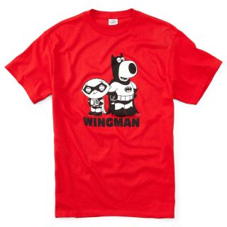 Family Guy Wingman Graphic Tee, Red, Mens