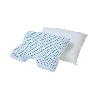 Authentic Comfort Blue Caress Contour Memory Foam Pillow