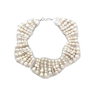 Multi Crystal & Quartz Necklace, Ivory