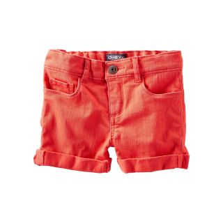 Oshkosh Bgosh Orange Twill Shorts   Girls 2t 4t