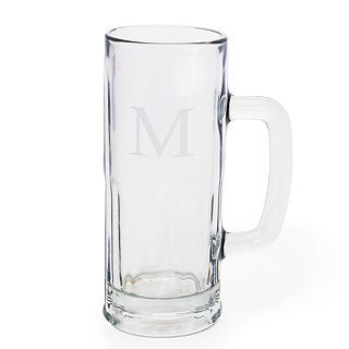 Personalized Glass Beer Mug, Mens