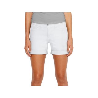 Levi s Roll Cuff Shorts, White, Womens