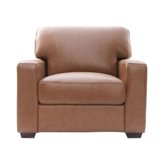 Leather Possibilities Track Arm Chair, Sahara