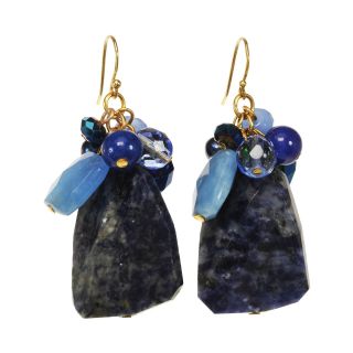 ROX by Alexa Blue Gemstone Cluster Earrings, Womens