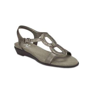 A2 BY AEROSOLES At Bay Gladiator Sandals, Silver, Womens