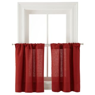JCP Home Collection  Home Holden Rod Pocket Cotton Window Tiers, Red