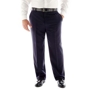 Stafford Travel Flat Front Suit Pants  Big and Tall, Navy, Mens