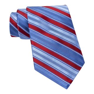 Stafford William Striped Tie, Blue, Mens