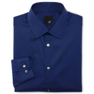JF J.Ferrar JF J. Ferrar Solid Dress Shirt   Slim Fit, Blue, Mens