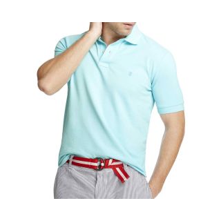 Izod Short Sleeve Heritage Piqué Polo Shirt, Blue, Mens
