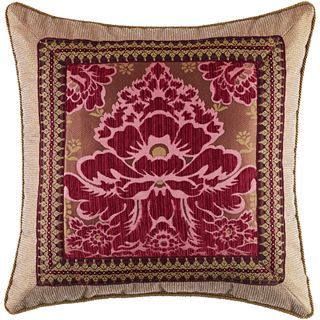 Croscill Classics Regina 18 Square Decorative Pillow, Red