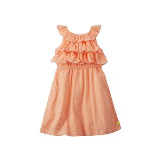 Carters Carter s Ruffled Geometric Print Dress   Girls 5 6x, Orange, Orange,