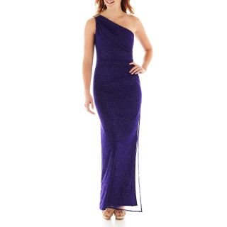 Embellished One Shoulder Dress, Purple