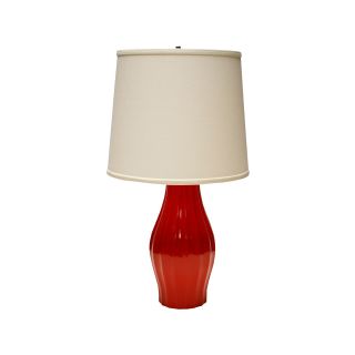 Fluted Table Lamp, Red