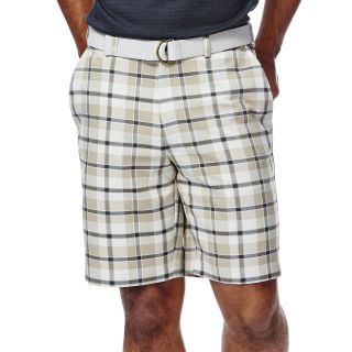 Haggar Cool 18 Patterned Shorts, British Khaki, Mens