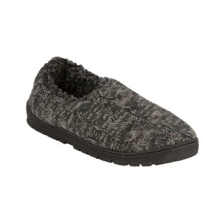 MUK LUKS Neal Cable Slippers, Charcoal, Mens