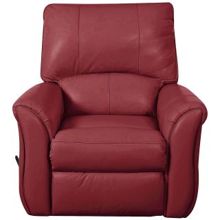 Olson Leather Recliner, Durango Strawberry