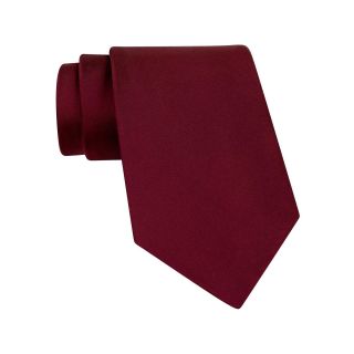 Stafford Performance Solid Satin, Burgundy, Mens