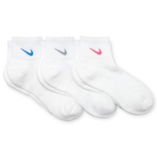 Nike 3 pk. Quarter Socks, White, Womens