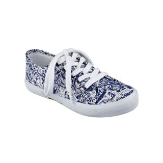 LIZ CLAIBORNE Sunflower Lace Up Sneakers, Chambray Print, Womens