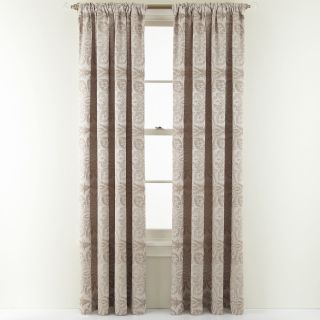 ROYAL VELVET Mariska Rod Pocket/Back Tab Curtain Panel, Khaki Porcelain