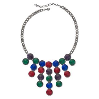 Rainbow Stone Statement Necklace