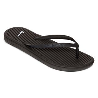 Nike Solarsoft Boys Thong Sandals, Black/White, Boys