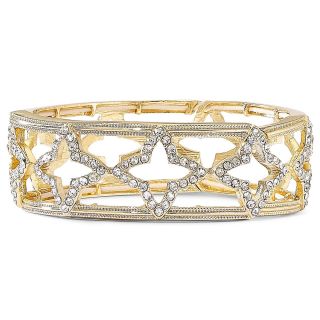 MONET JEWELRY Monet Gold Tone Crystal Stretch Bracelet