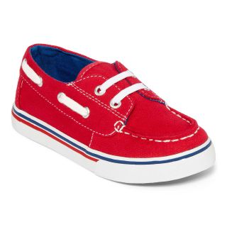 Okie Dokie Toddler Boys Skip Boat Shoes, Red, Red