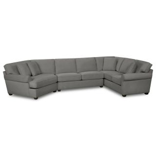 Possibilities Roll Arm 3 pc. Right Arm Sofa Sectional, Raven.