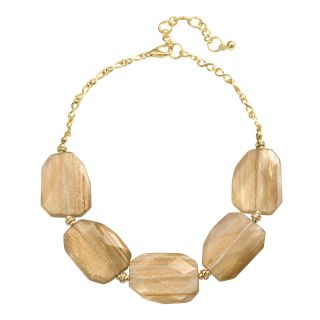 PALOMA & ELLIE Gold Agate Statement Necklace, Womens