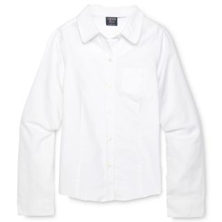 Izod Long Sleeve Oxford Shirt   Girls, White, Girls