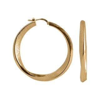 Charles Garnier 18K Gold Plated Twisted Hoop Earrings, Womens