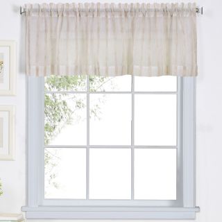 Linen Stripe Rod Pocket Sheer Valance