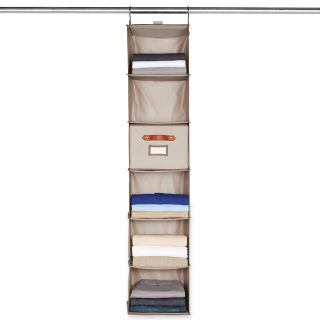 MICHAEL GRAVES Design Hanging 6 Shelf Closet Organizer, Gray