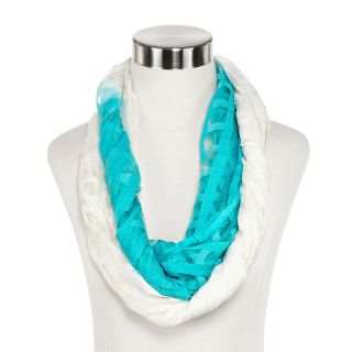 Textured Ombre Print Infinity Scarf, Seafoam, Womens